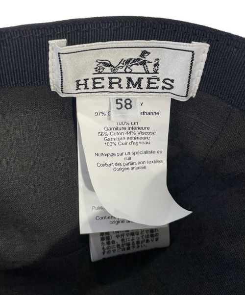 HERMES（エルメス）HERMES (エルメス) ネヴェダパズル エケストル ブラック サイズ:58の古着・服飾アイテム