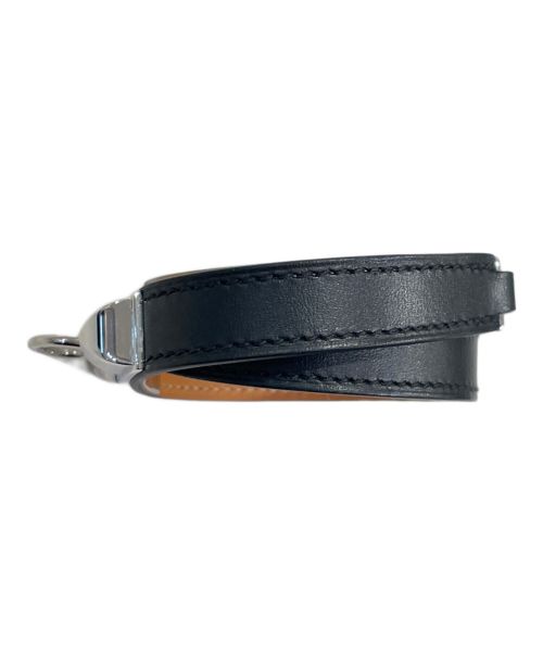 HERMES（エルメス）HERMES (エルメス) ドゥブルトゥールブレスレット ブラック サイズ:Sの古着・服飾アイテム