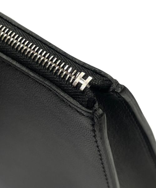 HERMES（エルメス）HERMES (エルメス) ジップアンゴーGM ブラック×シルバー金具 サイズ:GMの古着・服飾アイテム