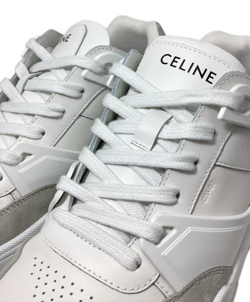 CELINE（セリーヌ）CELINE (セリーヌ) ローカットスニーカー ホワイト×グリーン サイズ:42の古着・服飾アイテム