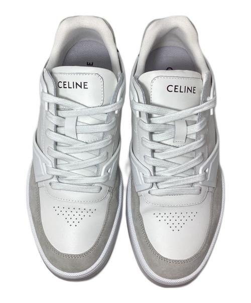 CELINE（セリーヌ）CELINE (セリーヌ) ローカットスニーカー ホワイト×グリーン サイズ:42の古着・服飾アイテム