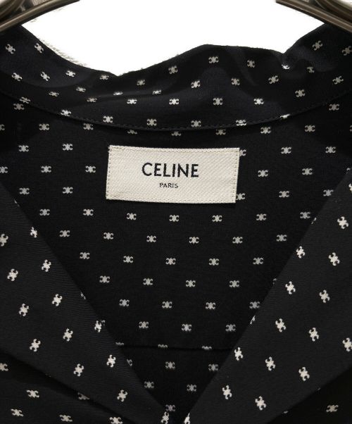 CELINE（セリーヌ）CELINE (セリーヌ) ハワイアンシャツ ブラック サイズ:38の古着・服飾アイテム