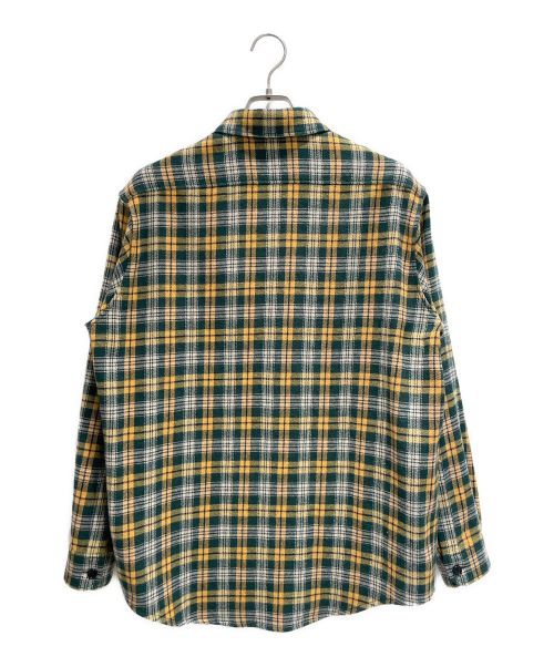 CELINE（セリーヌ）CELINE (セリーヌ) ルーズランバージャックシャツ グリーン×オレンジ サイズ:37の古着・服飾アイテム