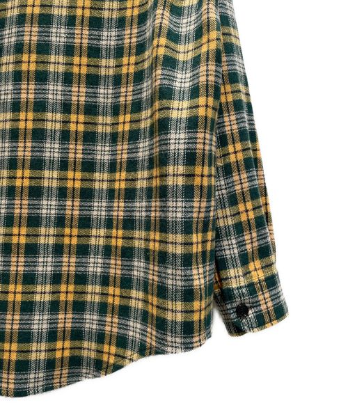 CELINE（セリーヌ）CELINE (セリーヌ) ルーズランバージャックシャツ グリーン×オレンジ サイズ:37の古着・服飾アイテム