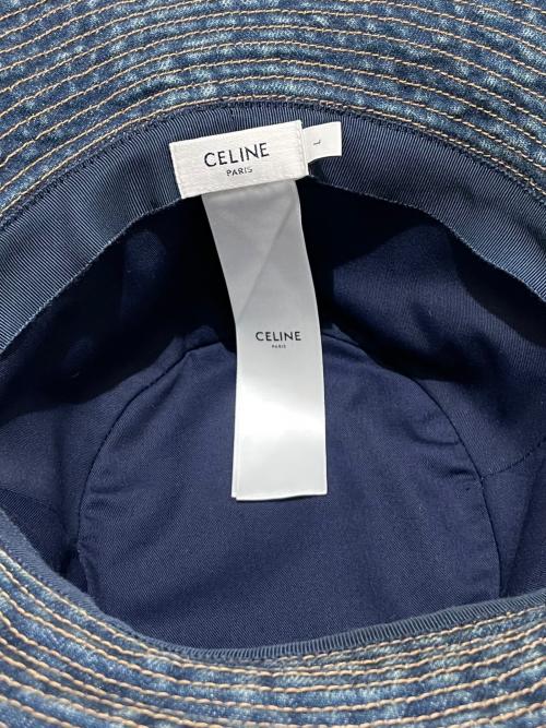CELINE（セリーヌ）CELINE (セリーヌ) トレイルウォッシュデニムハット インディゴ サイズ:Lの古着・服飾アイテム