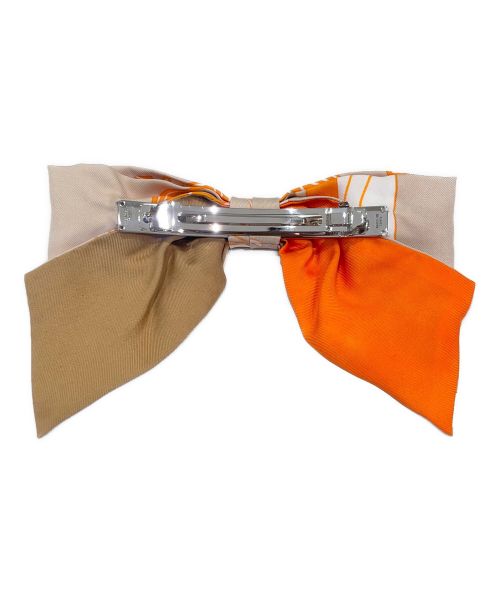 HERMES（エルメス）HERMES (エルメス) エクス バレッタ オレンジ×ベージュの古着・服飾アイテム