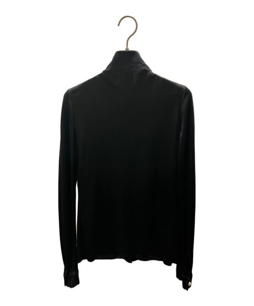 CHANEL（シャネル）CHANEL (シャネル) ココパールボタンフロントブラウス ブラック サイズ:34の古着・服飾アイテム