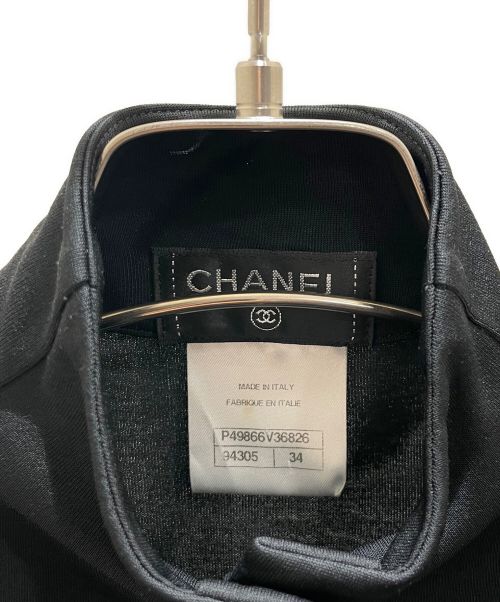 CHANEL（シャネル）CHANEL (シャネル) ココパールボタンフロントブラウス ブラック サイズ:34の古着・服飾アイテム