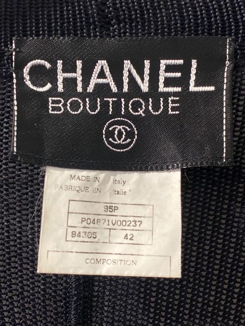 CHANEL（シャネル）CHANEL (シャネル) Vネックカーディガン ブラック サイズ:42の古着・服飾アイテム
