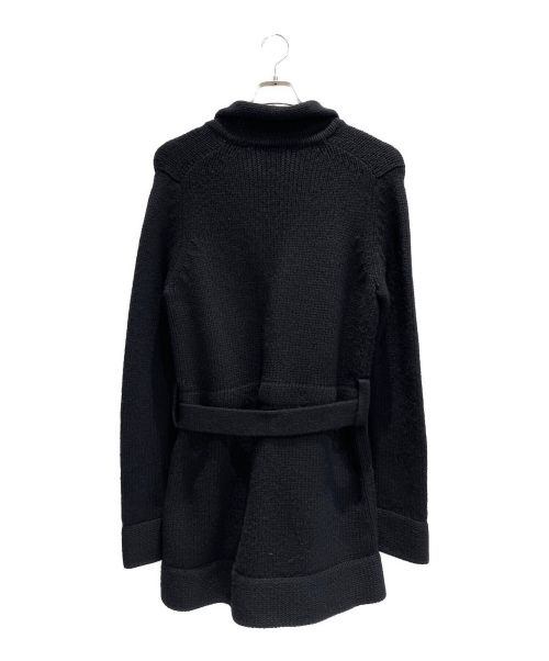 CHANEL（シャネル）CHANEL (シャネル) カシミヤベルテッドニットコート ブラック サイズ:46の古着・服飾アイテム