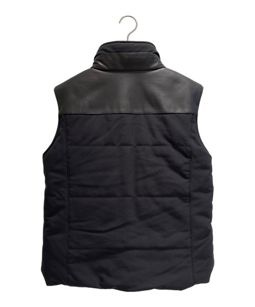 HERMES（エルメス）HERMES (エルメス) HERMÈS Yoke Down Vest/ヨークダウンベスト/ダウンベスト/レザーベスト ブラック サイズ:42の古着・服飾アイテム