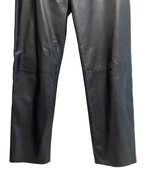 HERMES（エルメス）HERMES (エルメス) レザーパンツ ブラック サイズ:40の古着・服飾アイテム