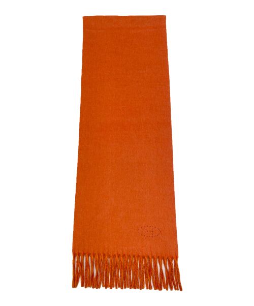 HERMES（エルメス）HERMES (エルメス) カシミヤストール オレンジの古着・服飾アイテム