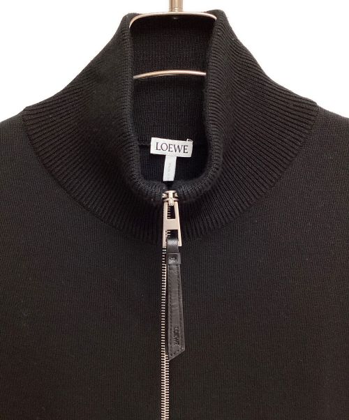LOEWE（ロエベ）LOEWE (ロエベ) Zip up cardigan（ジップアップ カーディガン） ブラック サイズ:Mの古着・服飾アイテム