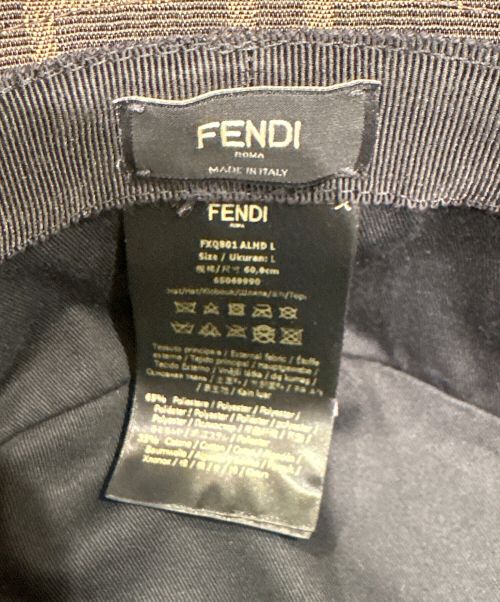 FENDI（フェンディ）FENDI (フェンディ) モノグラム バケットハット ブラウン サイズ:Lの古着・服飾アイテム