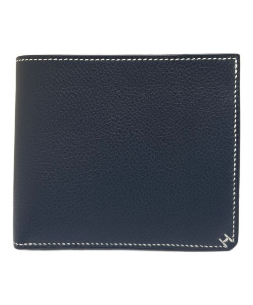 HERMES（エルメス）HERMES (エルメス) H セリエ コンパクトウォレット ネイビーの古着・服飾アイテム