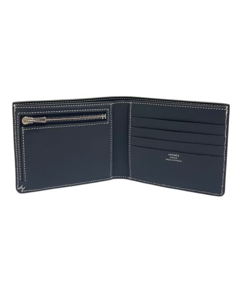 HERMES（エルメス）HERMES (エルメス) H セリエ コンパクトウォレット ネイビーの古着・服飾アイテム