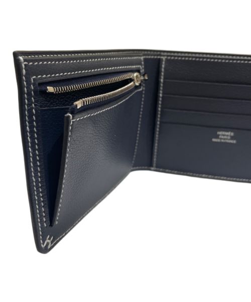 HERMES（エルメス）HERMES (エルメス) H セリエ コンパクトウォレット ネイビーの古着・服飾アイテム