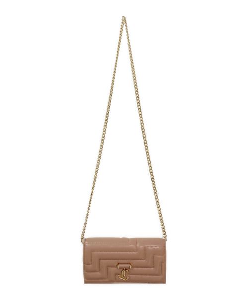 JIMMY CHOO（ジミーチュウ）JIMMY CHOO (ジミーチュウ) AVENUE BALLETチェーンウォレット ピンクの古着・服飾アイテム