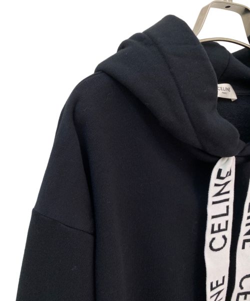CELINE（セリーヌ）CELINE (セリーヌ) ルーズ フーディー ブラック サイズ:Ⅿの古着・服飾アイテム