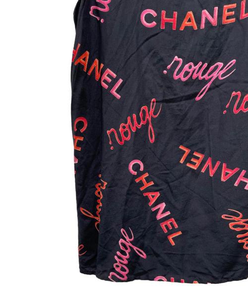 CHANEL（シャネル）CHANEL (シャネル) シルクロゴノースリーブブラウス ブラック サイズ:40の古着・服飾アイテム