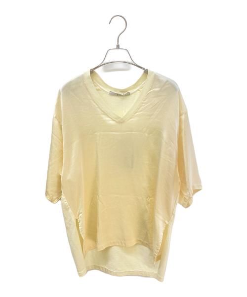 pelleq（ペレック）pelleq (ペレック) VネックスシルクT イエロー サイズ:36 未使用品の古着・服飾アイテム