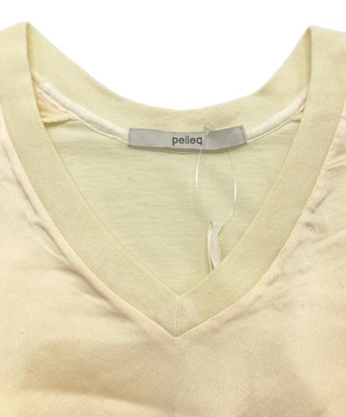 pelleq（ペレック）pelleq (ペレック) VネックスシルクT イエロー サイズ:36 未使用品の古着・服飾アイテム
