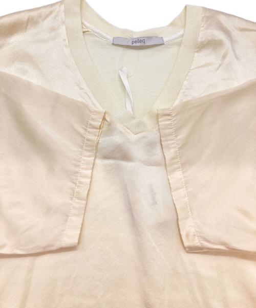 pelleq（ペレック）pelleq (ペレック) VネックスシルクT イエロー サイズ:36 未使用品の古着・服飾アイテム