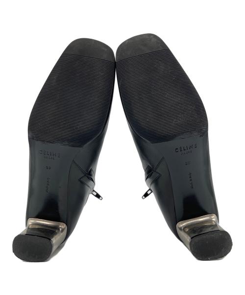 CELINE（セリーヌ）CELINE (セリーヌ) メタルヒールサイドジップブーツ ブラック サイズ:SIZE37の古着・服飾アイテム