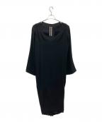 RICK OWENSリックオウエンス）の古着「Vネックワンピース」｜ブラック