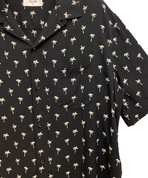 CELINE（セリーヌ）CELINE (セリーヌ) Rayon Hawaiian Shirt (ハワイアンシャツ) ノワール ×クレ サイズ:38の古着・服飾アイテム