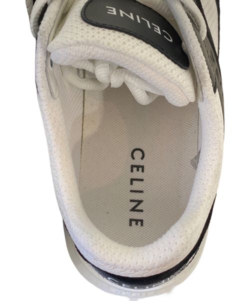 CELINE（セリーヌ）CELINE (セリーヌ) レースアップロースニーカー ブラック ×オプティックホワイト サイズ:42の古着・服飾アイテム