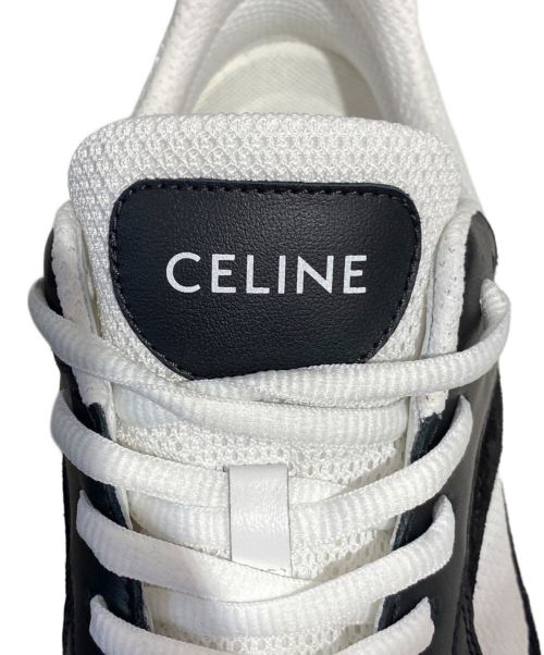 CELINE（セリーヌ）CELINE (セリーヌ) レースアップロースニーカー ブラック ×オプティックホワイト サイズ:42の古着・服飾アイテム