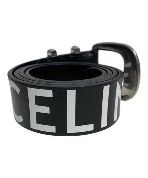 CELINE（セリーヌ）CELINE (セリーヌ) （Logo printed leather beltロゴプリントレザーベルト） ブラック サイズ:-の古着・服飾アイテム