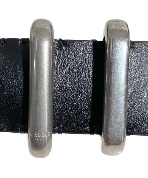 CELINE（セリーヌ）CELINE (セリーヌ) （Logo printed leather beltロゴプリントレザーベルト） ブラック サイズ:-の古着・服飾アイテム