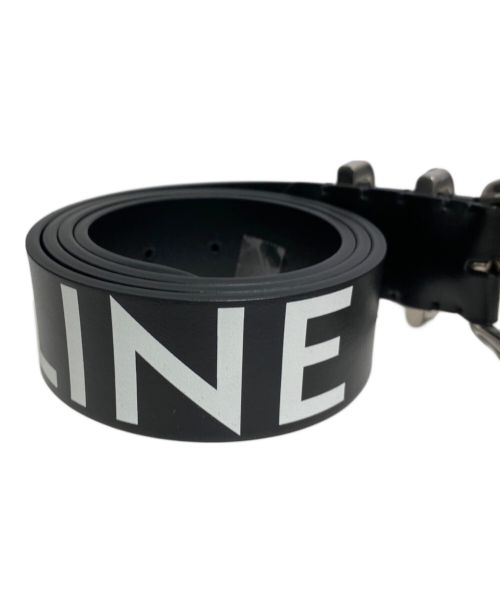 CELINE（セリーヌ）CELINE (セリーヌ) Logo printed leather belt（ロゴプリントレザーベルト） ブラック サイズ:-の古着・服飾アイテム