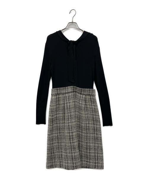 MACKINTOSH LONDON（マッキントッシュ ロンドン）MACKINTOSH LONDON (マッキントッシュ ロンドン) ニットワンピース ブラック サイズ:38の古着・服飾アイテム