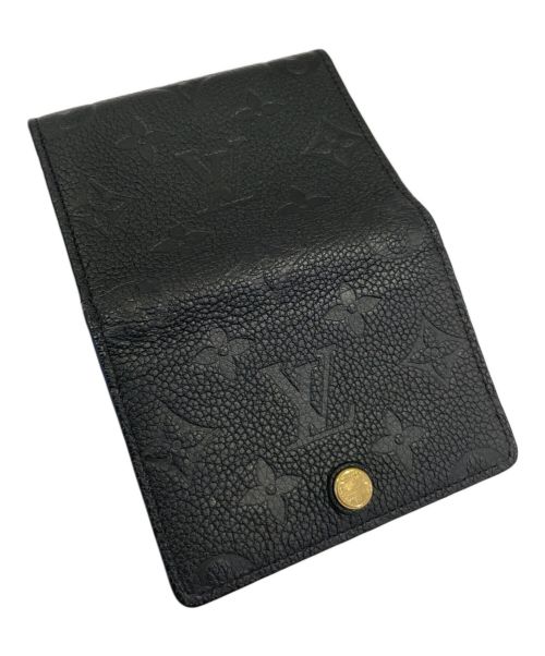 LOUIS VUITTON（ルイ ヴィトン）LOUIS VUITTON (ルイ ヴィトン) アンプラント カードケース アンヴェロップ・カルト ドゥ ヴィジット M58456 ブラックの古着・服飾アイテム