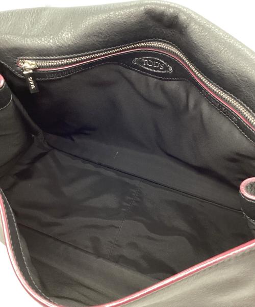 TOD'S（トッズ）TOD'S (トッズ) 2WAYバッグ ブラック×パープルの古着・服飾アイテム