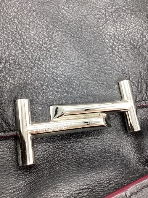 TOD'S（トッズ）TOD'S (トッズ) 2WAYバッグ ブラック×パープルの古着・服飾アイテム