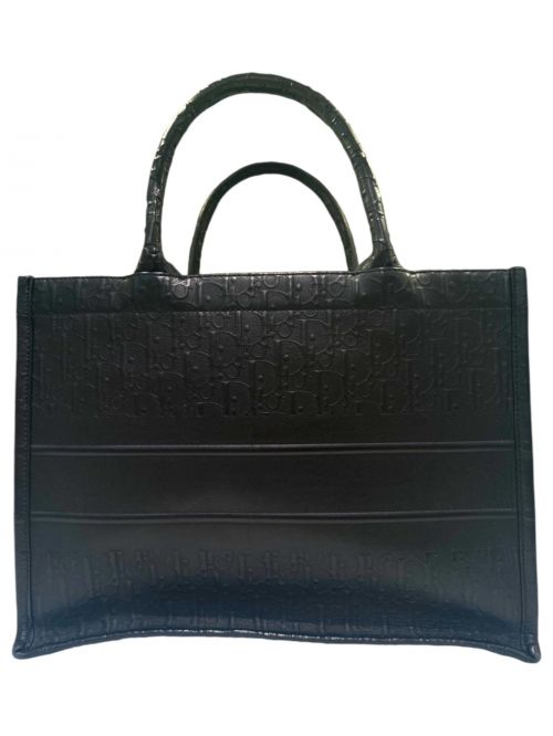 Christian Dior（クリスチャン ディオール）Christian Dior (クリスチャン ディオール) ブックトート ミディアム カーフスキン ブラックの古着・服飾アイテム