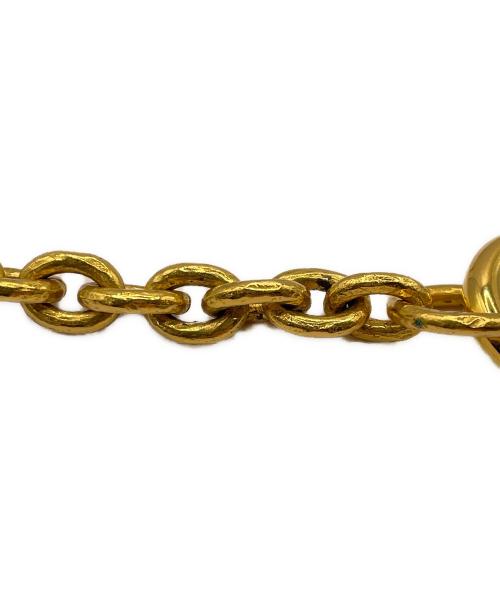 CHANEL（シャネル）CHANEL (シャネル) クロスベルモチーフドットココマークロングネックレス ゴールドの古着・服飾アイテム