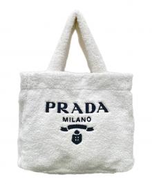 PRADA（プラダ）の古着「SPUGNA/テリートートバッグ」｜ホワイト