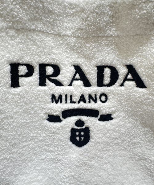 PRADA（プラダ）PRADA (プラダ) テリー トートバッグ ホワイトの古着・服飾アイテム