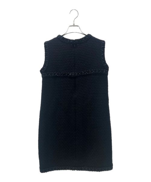 CHANEL（シャネル）CHANEL (シャネル) ツイードノースリーブワンピース ブラック サイズ:40の古着・服飾アイテム