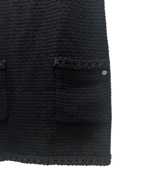CHANEL（シャネル）CHANEL (シャネル) ツイードノースリーブワンピース ブラック サイズ:40の古着・服飾アイテム