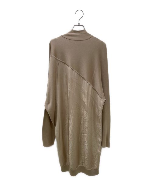 HERMES（エルメス）HERMES (エルメス) ハイネックシルクニットワンピース ベージュ サイズ:38の古着・服飾アイテム