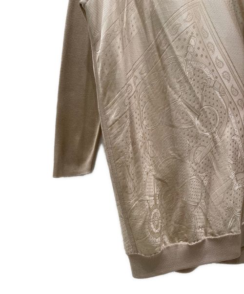 HERMES（エルメス）HERMES (エルメス) ハイネックシルクニットワンピース ベージュ サイズ:38の古着・服飾アイテム