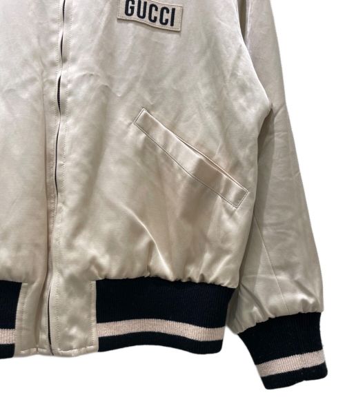 GUCCI（グッチ）GUCCI (グッチ) GGリバーシブルナイロンブルゾン ブラック×ベージュ サイズ:44の古着・服飾アイテム