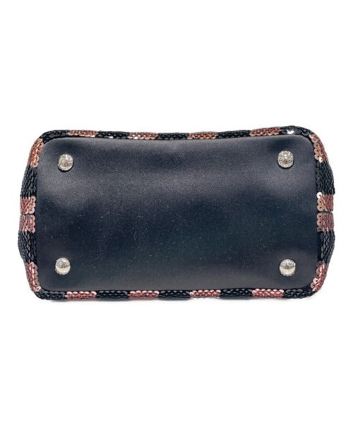 PRADA（プラダ）PRADA (プラダ) カナパミニ 〈スパンコール〉 ピンク×ブラック サイズ:-の古着・服飾アイテム